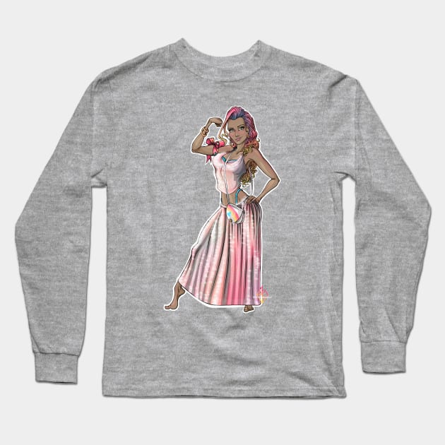 power woman Long Sleeve T-Shirt by Mei.illustration